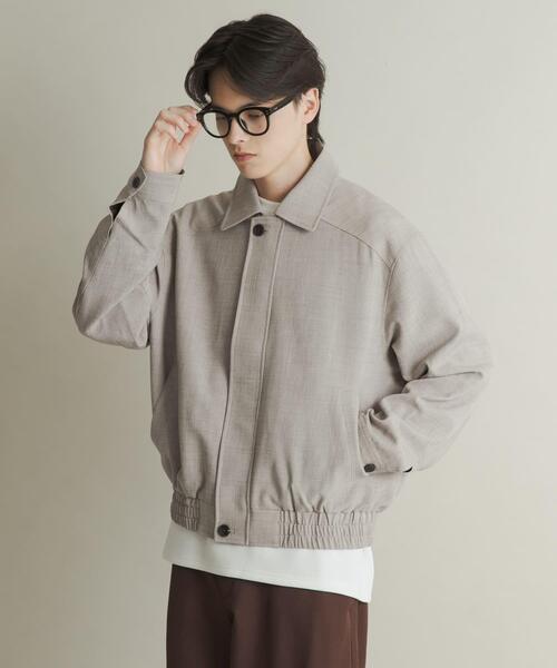 SENSE OF PLACE by URBAN RESEARCH（センスオブプレイスバイアーバンリサーチ）の「メランジバルーンジップブルゾン（ブルゾン・メンズ・ブラック/ベージュ/パープル・MEDIUM/LARGE）」の2枚目の写真