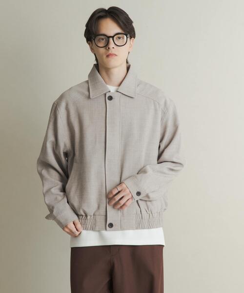 SENSE OF PLACE by URBAN RESEARCH（センスオブプレイスバイアーバンリサーチ）の「メランジバルーンジップブルゾン（ブルゾン・メンズ・ブラック/ベージュ/パープル・MEDIUM/LARGE）」の17枚目の写真