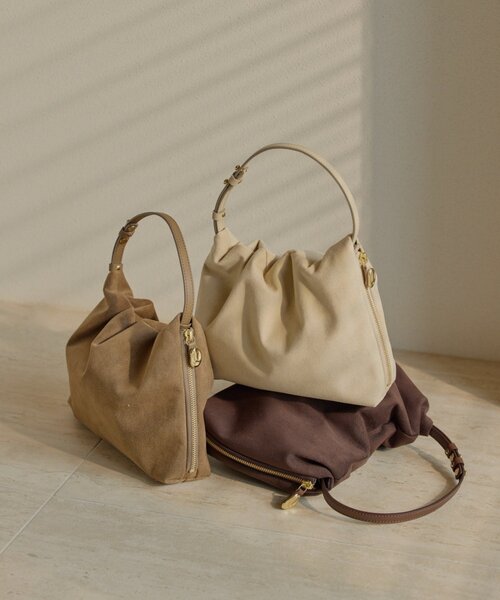LE'MAGE×gemeilコラボ】スエードワンハンドルバッグ(CE-1599