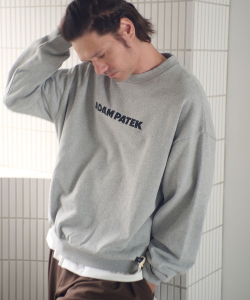 ADAM PATEK(アダムパテック)の「msw1755-logo crewneck スウェット(AP2524025)(スウェット・メンズ・ブラック/ミックスグレー/ブラック系その他・1/2)」の3枚目の写真
