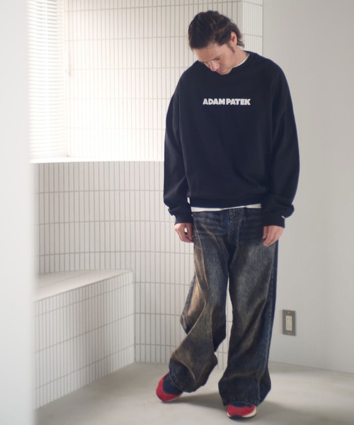 ADAM PATEK(アダムパテック)の「msw1755-logo crewneck スウェット(AP2524025)(スウェット・メンズ・ブラック/ミックスグレー/ブラック系その他・1/2)」の8枚目の写真