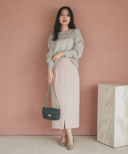 La boutique BonBon(ラブティックボンボン)の「【オウレンティ】マットタッチキルティングチェーンバッグ(ハンドバッグ・レディース・オフホワイト/ピンク/ダークグレー・FREE)」の5枚目の写真