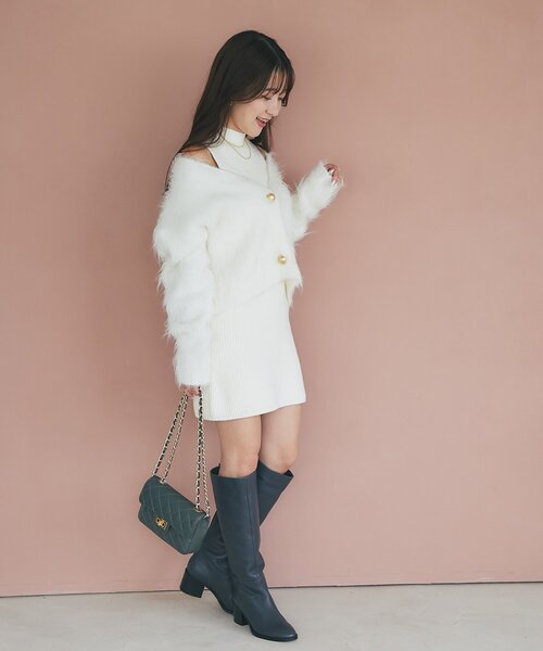 La boutique BonBon(ラブティックボンボン)の「【オウレンティ】マットタッチキルティングチェーンバッグ(ハンドバッグ・レディース・オフホワイト/ピンク/ダークグレー・FREE)」の9枚目の写真