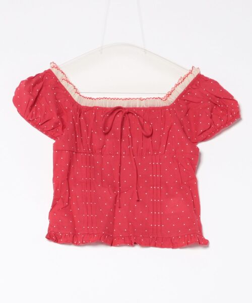 セール】【ZOZO限定】シュシュ付きドットブラウス（シャツ