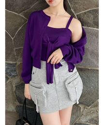 dazzlin（ダズリン）の「片結びニットビスチェ（キャミソール）」