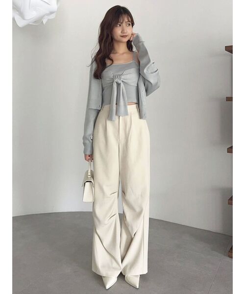 dazzlin（ダズリン）の「片結びニットビスチェ（キャミソール・レディース・パープル/オフホワイト/ブルー/その他1・FREE）」の10枚目の写真