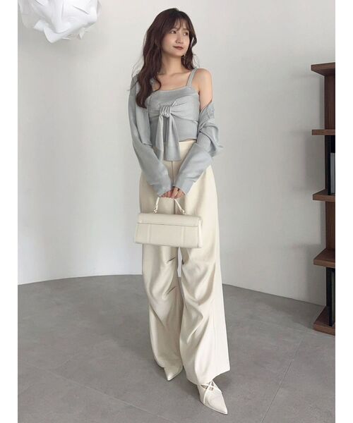 dazzlin（ダズリン）の「片結びニットビスチェ（キャミソール・レディース・パープル/オフホワイト/ブルー/その他1・FREE）」の11枚目の写真