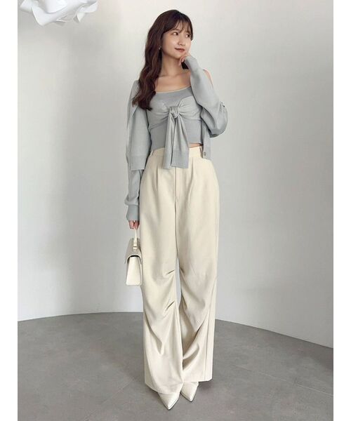 dazzlin（ダズリン）の「片結びニットビスチェ（キャミソール・レディース・パープル/オフホワイト/ブルー/その他1・FREE）」の12枚目の写真