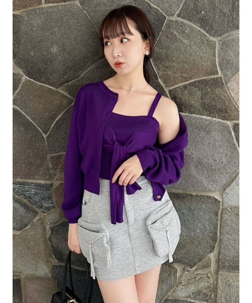 dazzlin（ダズリン）の「片結びニットビスチェ（キャミソール・レディース・パープル/オフホワイト/ブルー/その他1・FREE）」の14枚目の写真