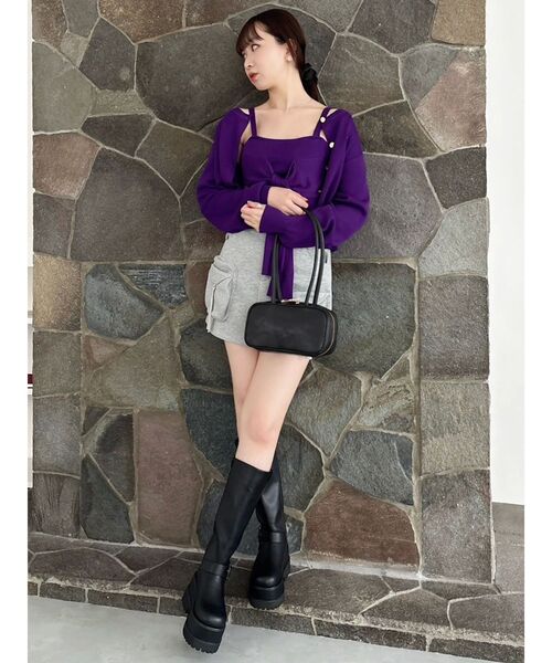 dazzlin（ダズリン）の「片結びニットビスチェ（キャミソール・レディース・パープル/オフホワイト/ブルー/その他1・FREE）」の16枚目の写真