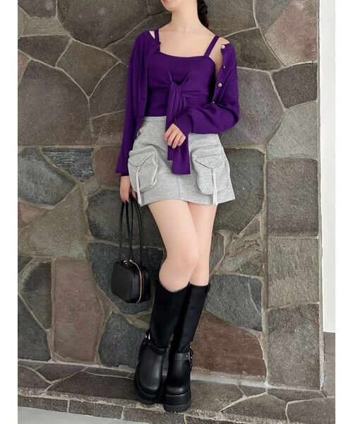 dazzlin（ダズリン）の「片結びニットビスチェ（キャミソール・レディース・パープル/オフホワイト/ブルー/その他1・FREE）」の17枚目の写真