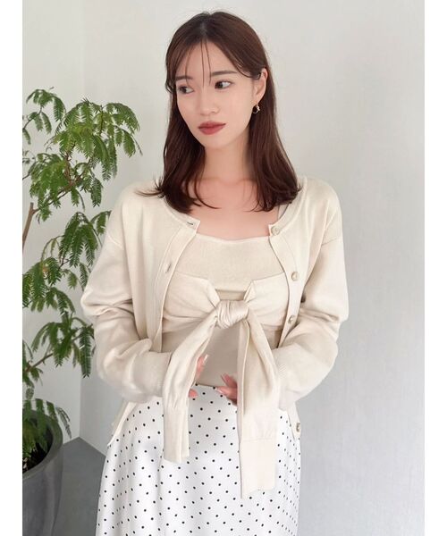 dazzlin（ダズリン）の「片結びニットビスチェ（キャミソール・レディース・パープル/オフホワイト/ブルー/その他1・FREE）」の18枚目の写真