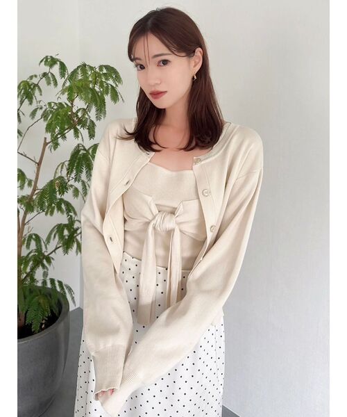 dazzlin（ダズリン）の「片結びニットビスチェ（キャミソール・レディース・パープル/オフホワイト/ブルー/その他1・FREE）」の19枚目の写真