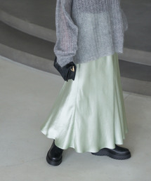 Noble | バイヤスサテンフレアスカート(スカート)