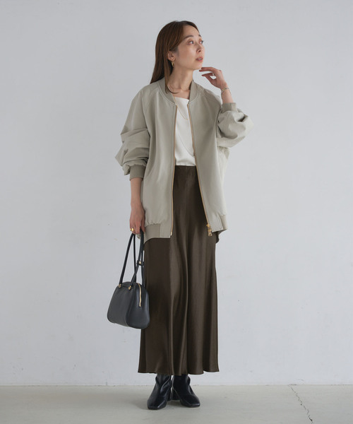 バイヤスサテンフレアスカート（スカート）｜NOBLE（ノーブル）の