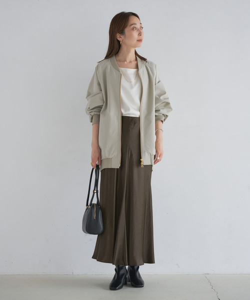 バイヤスサテンフレアスカート（スカート）｜NOBLE（ノーブル）の