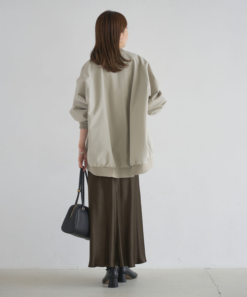 NOBLE バイヤスサテンフレアスカート バイヤスサテンフレアスカート（スカート）｜NOBLE（ノーブル）の