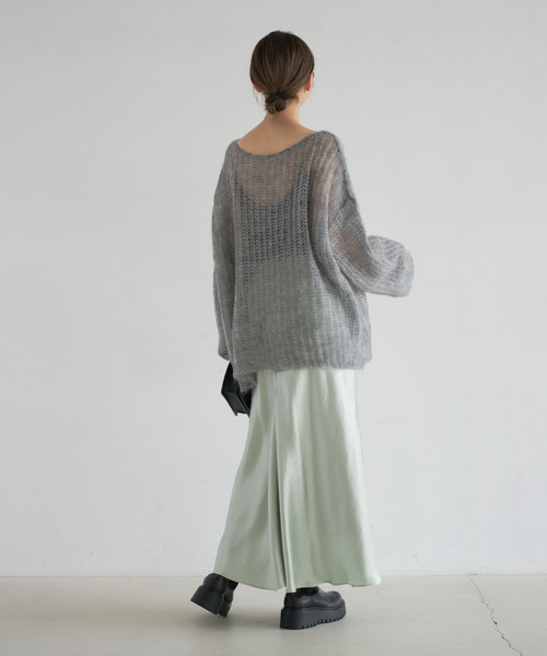 バイヤスサテンフレアスカート（スカート）｜NOBLE（ノーブル）の