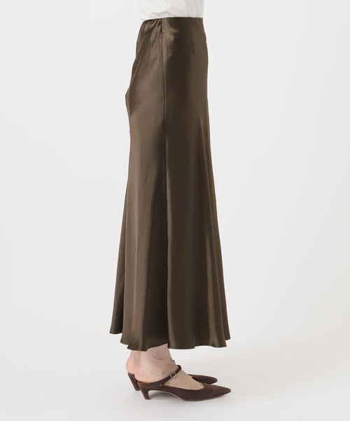 NOBLE バイヤスサテンフレアスカート バイヤスサテンフレアスカート（スカート）｜NOBLE（ノーブル）の