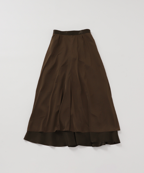 バイヤスサテンフレアスカート（スカート）｜NOBLE（ノーブル）の