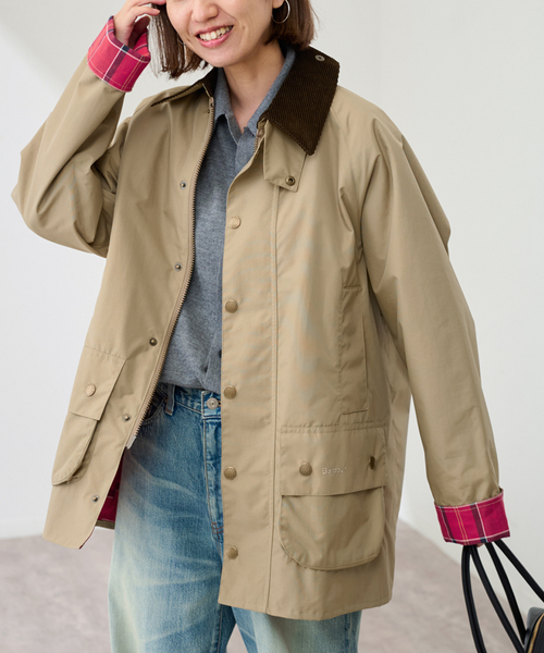 FRAMeWORK(フレームワーク)の「BARBOUR 別注BEAUFORTジャケット(その他アウター・レディース・ベージュ/ブラウン/レッド・SMALL/MEDIUM)」の4枚目の写真