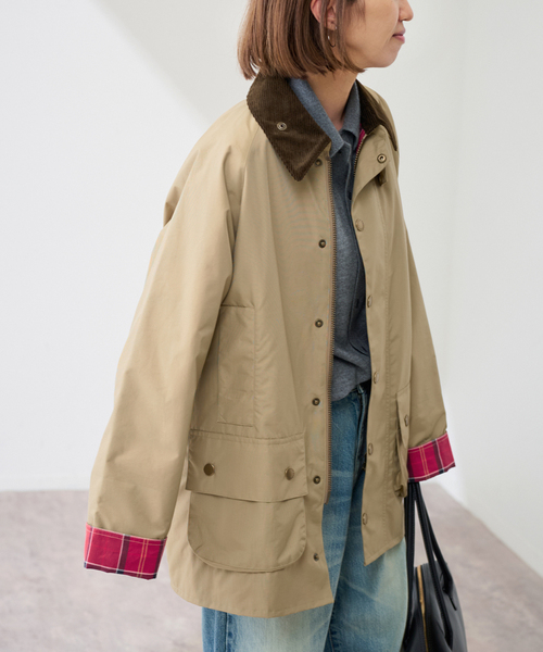 FRAMeWORK(フレームワーク)の「BARBOUR 別注BEAUFORTジャケット(その他アウター・レディース・ベージュ/ブラウン/レッド・SMALL/MEDIUM)」の5枚目の写真