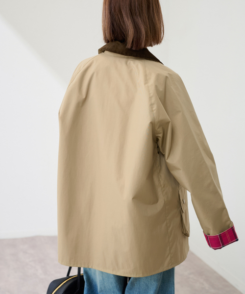FRAMeWORK(フレームワーク)の「BARBOUR 別注BEAUFORTジャケット(その他アウター・レディース・ベージュ/ブラウン/レッド・SMALL/MEDIUM)」の6枚目の写真