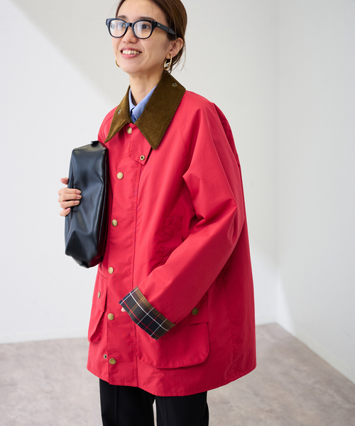 FRAMeWORK(フレームワーク)の「BARBOUR 別注BEAUFORTジャケット(その他アウター・レディース・ベージュ/ブラウン/レッド・SMALL/MEDIUM)」の14枚目の写真