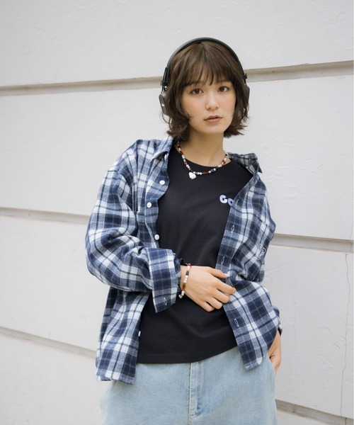 kaoyorinakami（カオヨリナカミ）の「cookieboy check shirts / クッキーボーイチェックシャツ（シャツ/ブラウス・メンズ・ブラウン/ネイビー・SMALL/MEDIUM/LARGE/X-LARGE）」の3枚目の写真