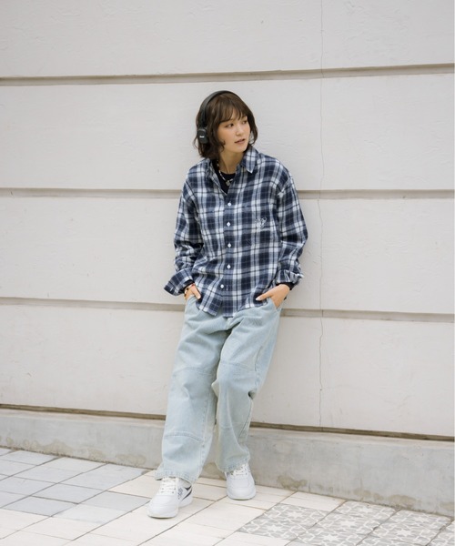 kaoyorinakami（カオヨリナカミ）の「cookieboy check shirts / クッキーボーイチェックシャツ（シャツ/ブラウス・メンズ・ブラウン/ネイビー・SMALL/MEDIUM/LARGE/X-LARGE）」の13枚目の写真