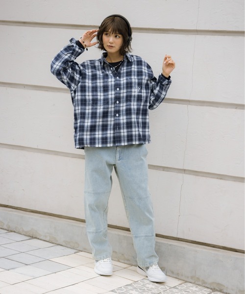 kaoyorinakami（カオヨリナカミ）の「cookieboy check shirts / クッキーボーイチェックシャツ（シャツ/ブラウス・メンズ・ブラウン/ネイビー・SMALL/MEDIUM/LARGE/X-LARGE）」の12枚目の写真
