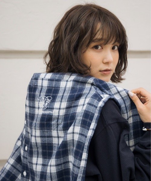 kaoyorinakami（カオヨリナカミ）の「cookieboy check shirts / クッキーボーイチェックシャツ（シャツ/ブラウス・メンズ・ブラウン/ネイビー・SMALL/MEDIUM/LARGE/X-LARGE）」の8枚目の写真