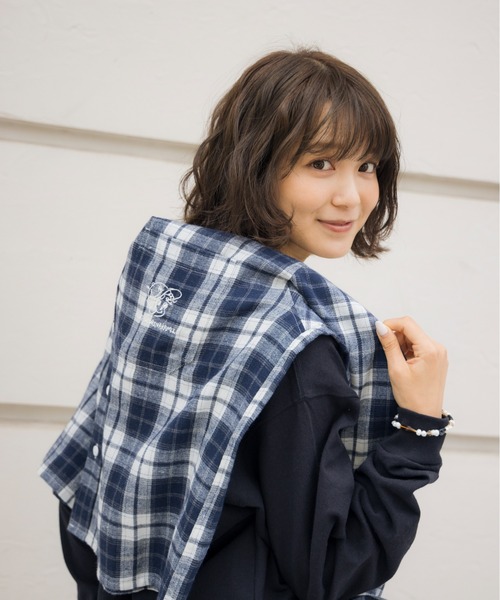 kaoyorinakami（カオヨリナカミ）の「cookieboy check shirts / クッキーボーイチェックシャツ（シャツ/ブラウス・メンズ・ブラウン/ネイビー・SMALL/MEDIUM/LARGE/X-LARGE）」の9枚目の写真