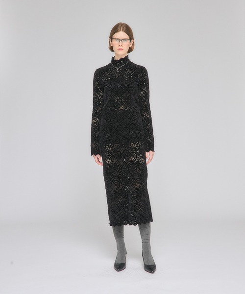 Nora Lily（ノラリリー）の「【Nora Lily】「elle」Fit Silhouette Lace One（ワンピース・レディース・ホワイト/ブラウン/ブラック・FREE）」の7枚目の写真