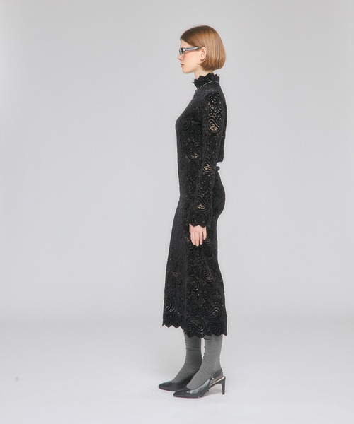 Nora Lily（ノラリリー）の「【Nora Lily】「elle」Fit Silhouette Lace One（ワンピース・レディース・ホワイト/ブラウン/ブラック・FREE）」の11枚目の写真