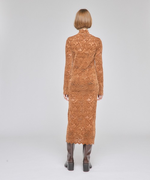 Nora Lily（ノラリリー）の「【Nora Lily】「elle」Fit Silhouette Lace One（ワンピース・レディース・ホワイト/ブラウン/ブラック・FREE）」の14枚目の写真