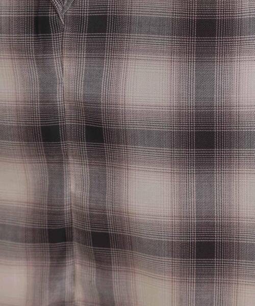 DRESKIP(ドレスキップ)の「【S-LL】きれいめカジュアルに チェック柄フリルブラウス(シャツ/ブラウス・レディース・アイボリー系1/ワイン系1/ダークブラウン系1・01/02/03/04)」の7枚目の写真