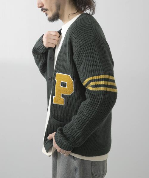 ITEMS URBANRESEARCH（アイテムズ アーバンリサーチ）の「ウール混サガラ刺繍カーディガン（カーディガン/ボレロ・メンズ・グリーン/ブラック・MEDIUM/LARGE）」の3枚目の写真