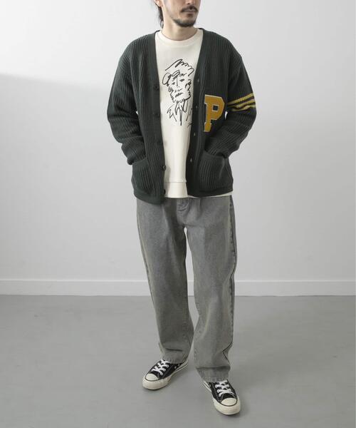 ITEMS URBANRESEARCH（アイテムズ アーバンリサーチ）の「ウール混サガラ刺繍カーディガン（カーディガン/ボレロ・メンズ・グリーン/ブラック・MEDIUM/LARGE）」の5枚目の写真