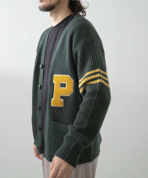 ITEMS URBANRESEARCH（アイテムズ アーバンリサーチ）の「ウール混サガラ刺繍カーディガン（カーディガン/ボレロ・メンズ・グリーン/ブラック・MEDIUM/LARGE）」の6枚目の写真