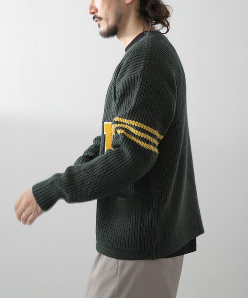 ITEMS URBANRESEARCH（アイテムズ アーバンリサーチ）の「ウール混サガラ刺繍カーディガン（カーディガン/ボレロ・メンズ・グリーン/ブラック・MEDIUM/LARGE）」の9枚目の写真