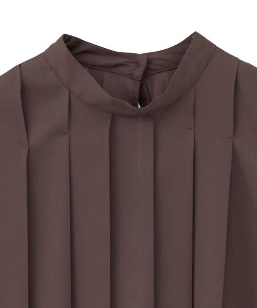 Tiara（ティアラ）の「ハイネックプリーツブラウス（シャツ/ブラウス・レディース・ホワイト/ボルドー/ブラウン・FREE）」の13枚目の写真