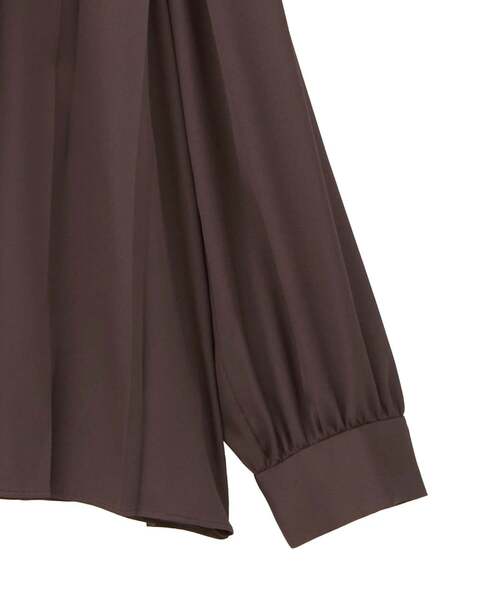 Tiara（ティアラ）の「ハイネックプリーツブラウス（シャツ/ブラウス・レディース・ホワイト/ボルドー/ブラウン・FREE）」の5枚目の写真