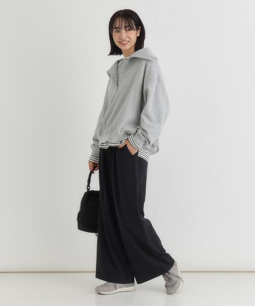Right-on（ライトオン）の「HONEYSUCKLE ROSE(ハニーサックルローズ)【レディース】【「楽」して「ちゃんと見え」が一番使える！】TRイージーパンツ（その他パンツ・レディース・グレー/ブラック・S/L/M）」の16枚目の写真