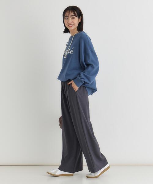 Right-on（ライトオン）の「HONEYSUCKLE ROSE(ハニーサックルローズ)【レディース】【「楽」して「ちゃんと見え」が一番使える！】TRイージーパンツ（その他パンツ・レディース・グレー/ブラック・S/L/M）」の5枚目の写真