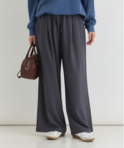 Right-on（ライトオン）の「【HONEYSUCKLE ROSE】【｢楽｣して｢ちゃんと見え｣が一番使える！】TRイージーパンツ(ウエストゴム・ストレッチ・秋カラー・体型を拾いにくい)（その他パンツ・レディース・グレー/ブラック・S/L/M）」の13枚目の写真