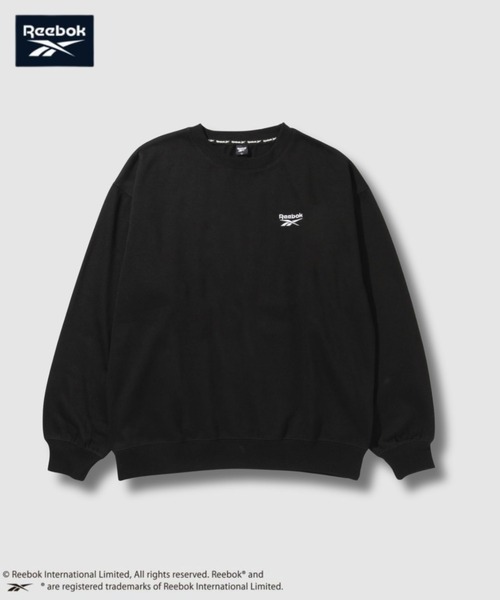 Reebok(リーボック)の「【ユニセックス】Reebok/リーボック 別注 オーバーサイズ ワンポイント刺繍 ロゴ裏起毛プルオーバースウェット / ビッグシルエット / 高密度 / 洗濯可(スウェット・メンズ・ホワイト/杢グレー/ネイビー/ブラック・XL/L/M)」の3枚目の写真