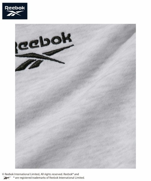Reebok(リーボック)の「【ユニセックス】Reebok/リーボック 別注 オーバーサイズ ワンポイント刺繍 ロゴ裏起毛プルオーバースウェット / ビッグシルエット / 高密度 / 洗濯可(スウェット・メンズ・ホワイト/杢グレー/ネイビー/ブラック・XL/L/M)」の9枚目の写真
