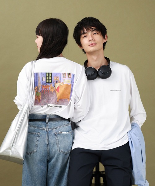 GLOBAL WORK（グローバルワーク）の「ATELIER GLOBAL WORK/長袖Tシャツ/591533（Tシャツ/カットソー・メンズ・ブラック/ブラック系1/ブラック系/ホワイト系3/ホワイト系2/ホワイト系1・SMALL/MEDIUM/LARGE）」の3枚目の写真