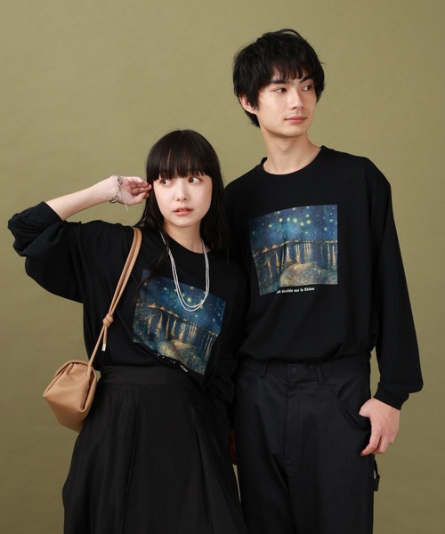 GLOBAL WORK（グローバルワーク）の「ATELIER GLOBAL WORK/長袖Tシャツ/591533（Tシャツ/カットソー・メンズ・ブラック/ブラック系1/ブラック系/ホワイト系3/ホワイト系2/ホワイト系1・SMALL/MEDIUM/LARGE）」の5枚目の写真